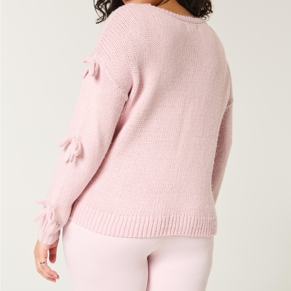 NEW Hollister Off The Shoulder Bow Appliqué Sweater - Picture 4 of 8